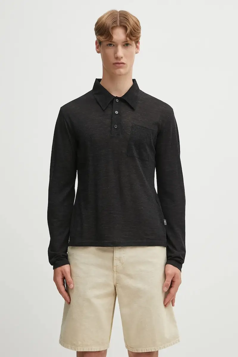 longsleeve in cotone colore nero SH2GL0004.M20123.899
