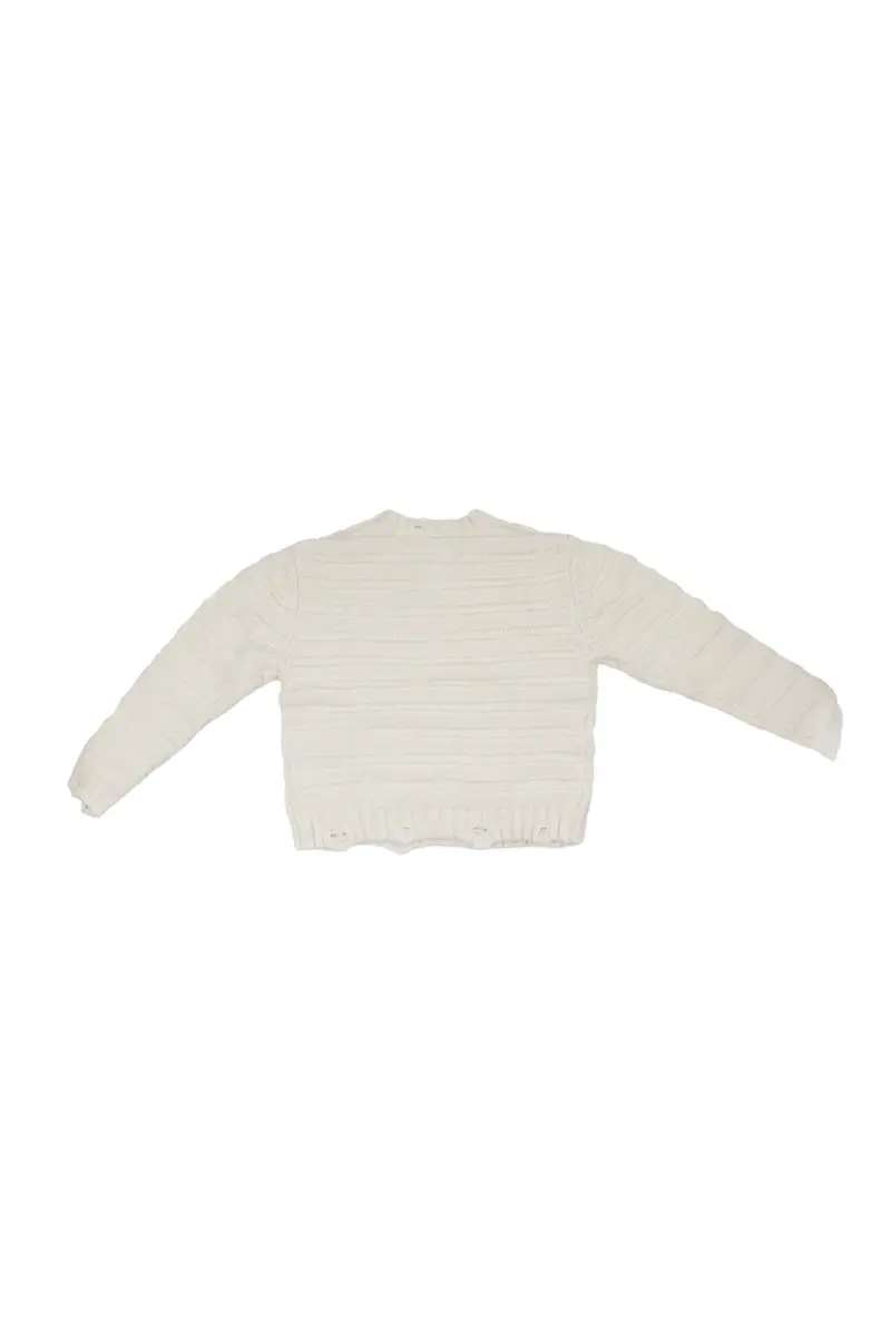 Maglia Unisex Junior MM6 MAISON MARGIELA Panna Lana miniatura 2