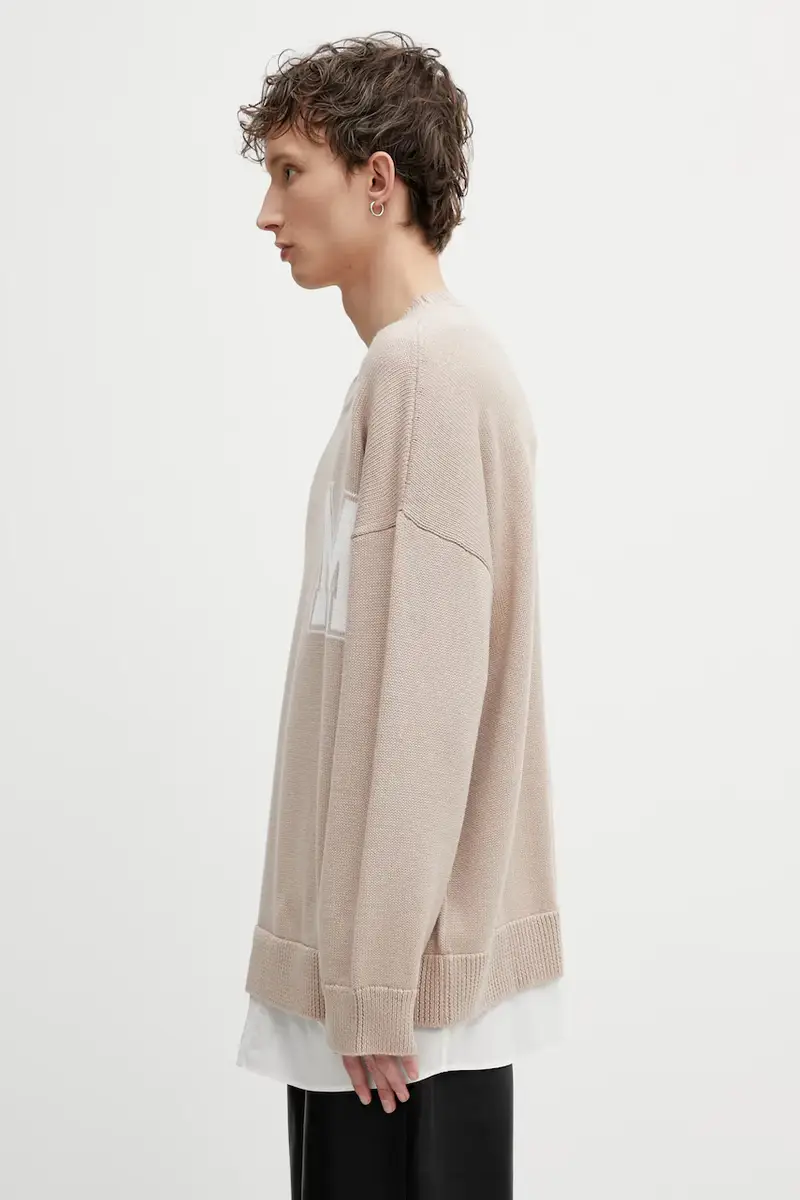 maglione con lana Beige miniatura 2