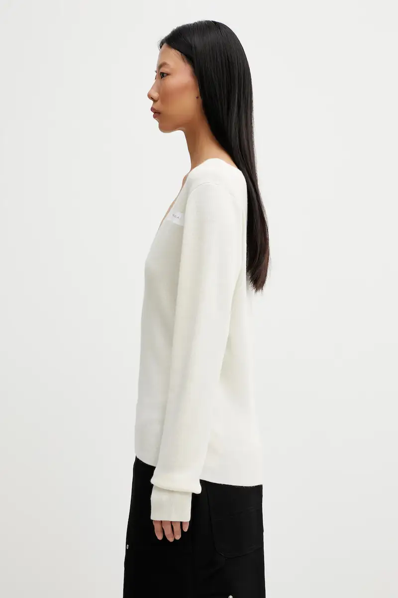 maglione con lana Beige miniatura 2