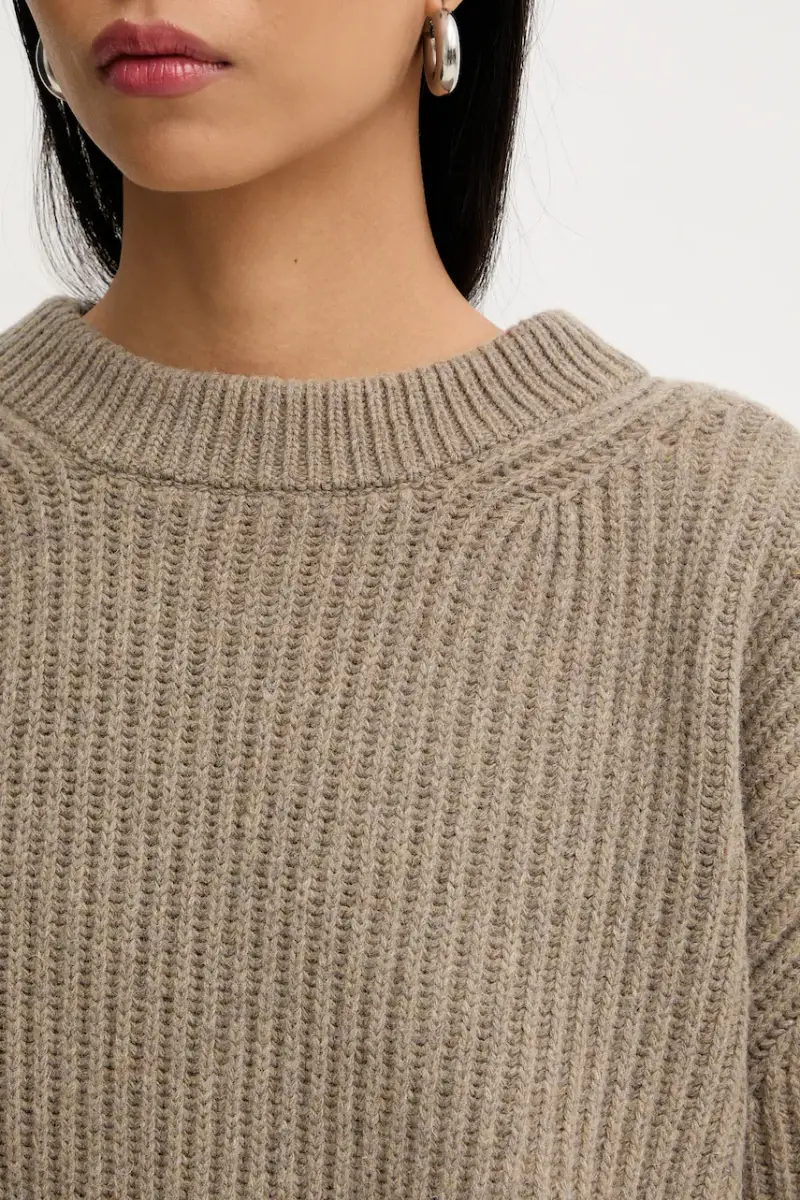 maglione con lana Beige miniatura 5