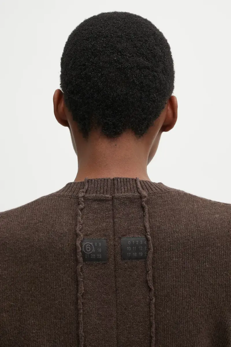 maglione con lana colore marrone S62HN0007.M13187.144 miniatura 4