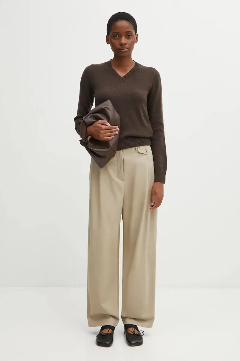 maglione con lana colore marrone S62HN0007.M13187.144 miniatura 5