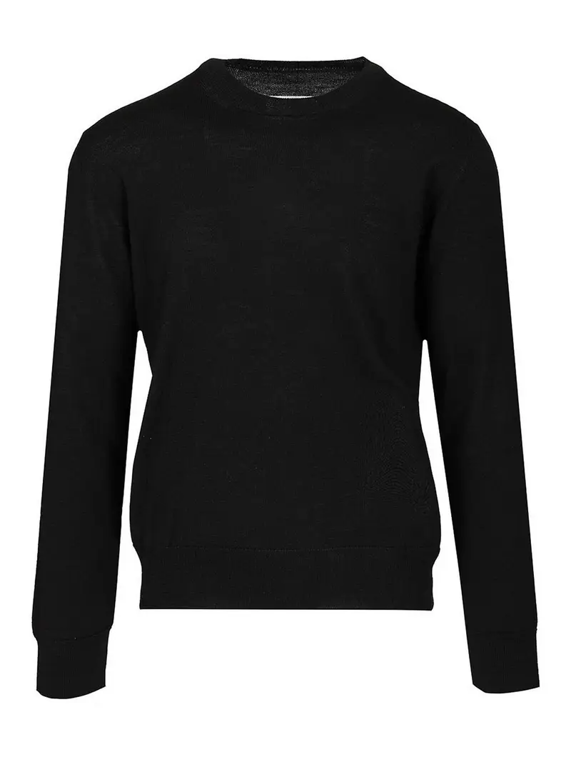 Maglione da equitazione con patch Nero
