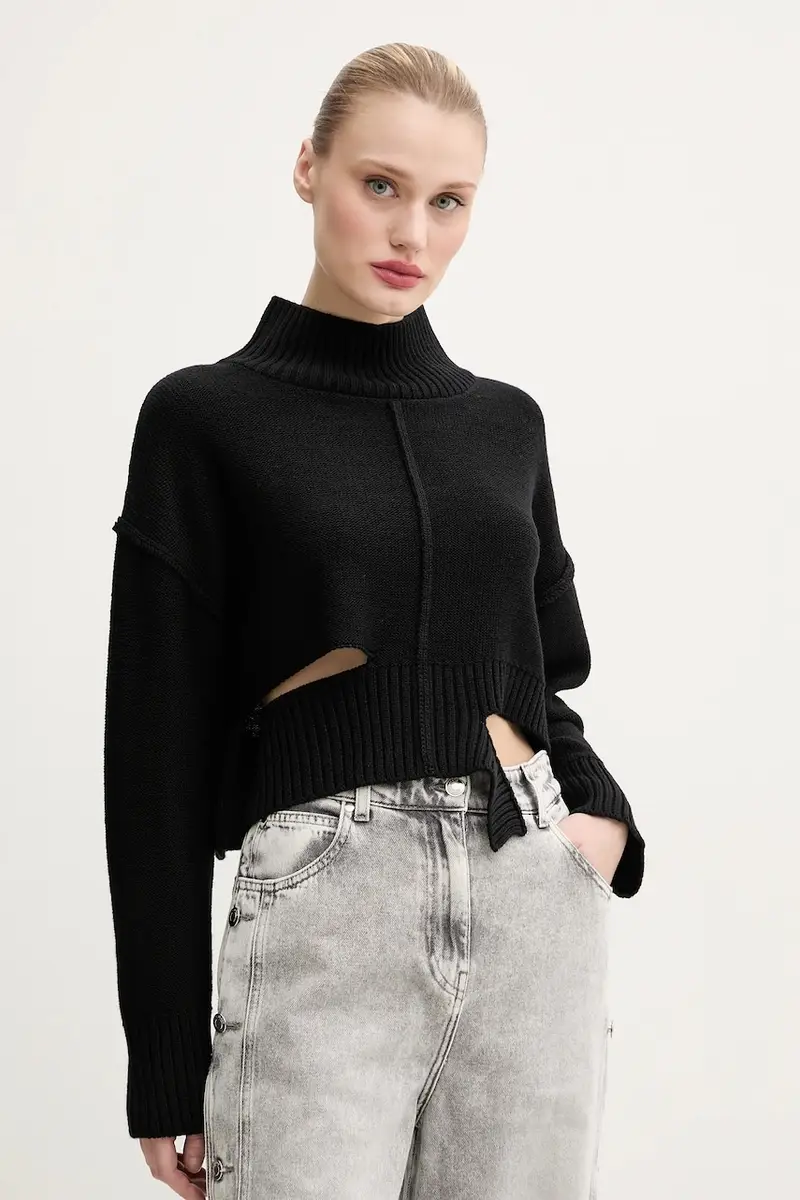 maglione in lana donna colore nero S52HA0285.M13044