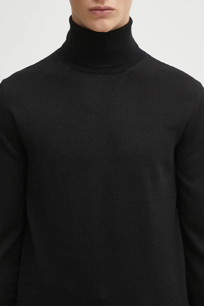 maglione in lana uomo colore nero SH0HA0006.M13133.900 miniatura 4