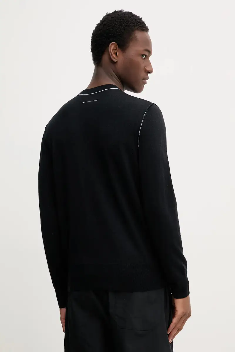 maglione in lana uomo colore nero SH0HL0017 miniatura 3