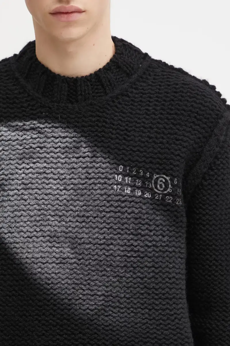 maglione in lana uomo colore nero SH2HL0029.M13173.900S miniatura 4