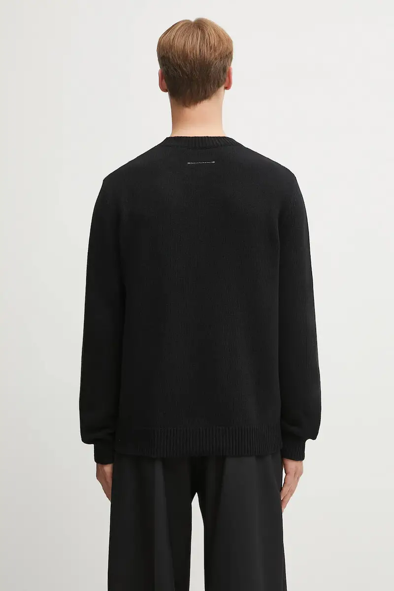 maglione in lana uomo colore nero SH2HL0030.M13168.900S miniatura 3