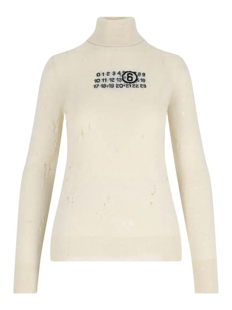 Maglione In Lana Vergine Bianco