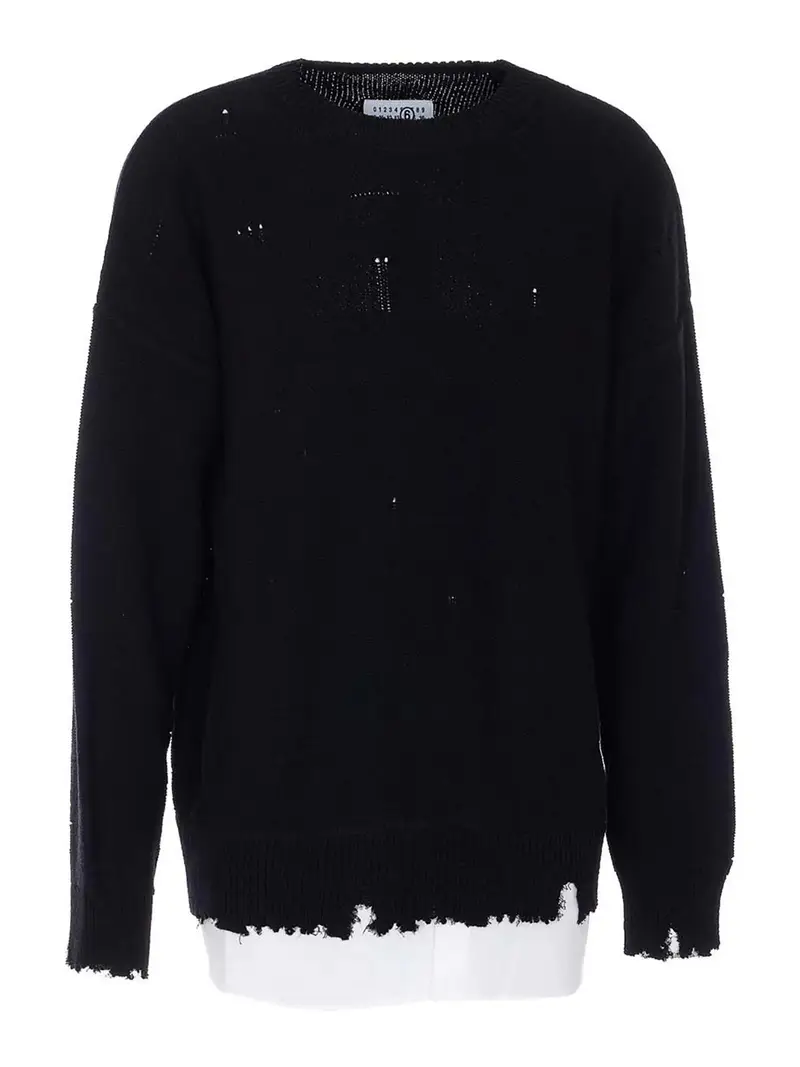 Maglione nero invecchiato