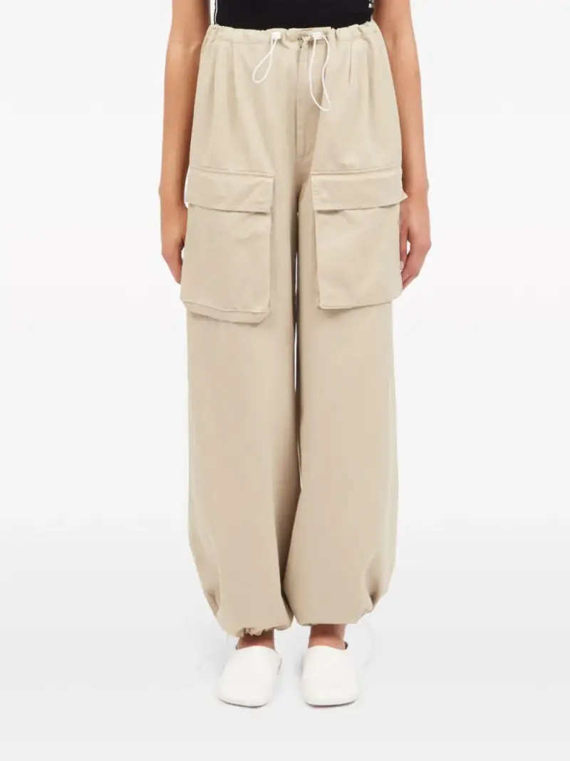 Pantalone beige cargo miniatura 2