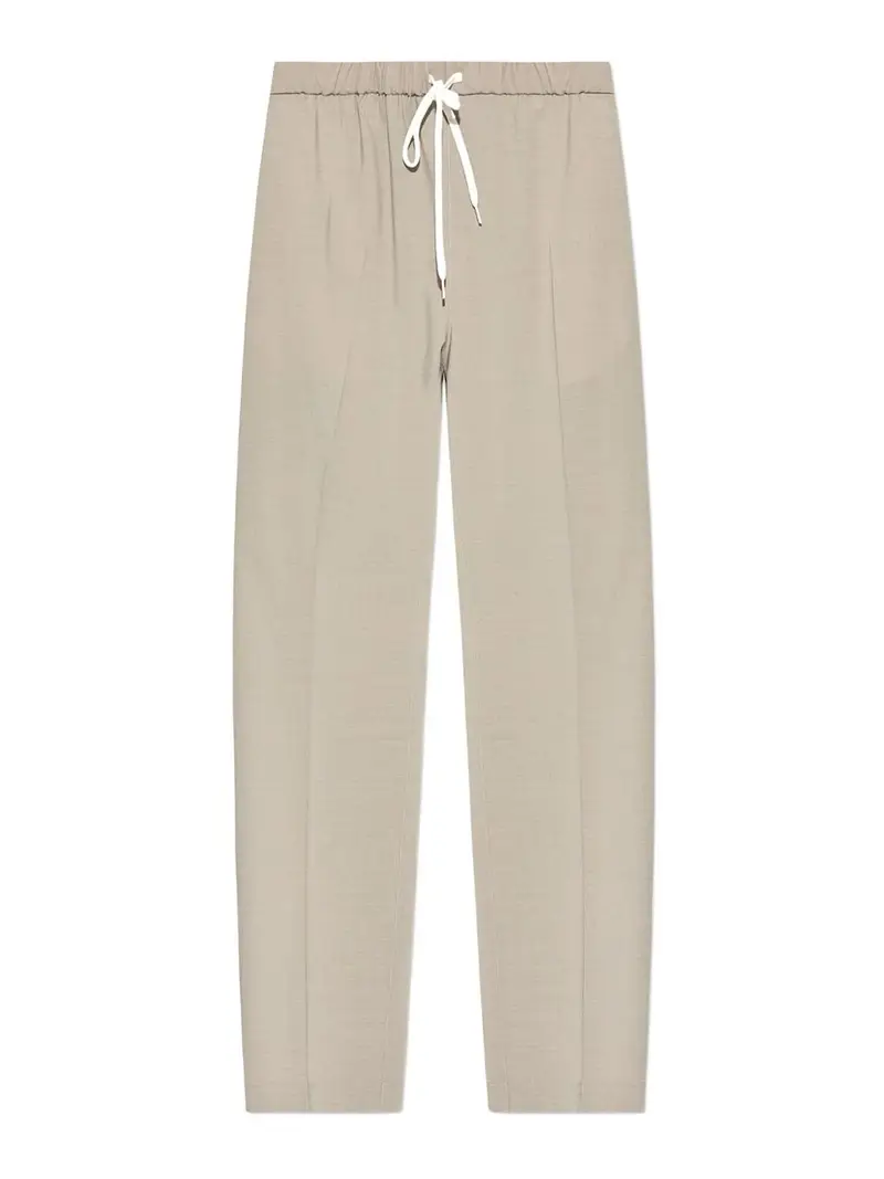 Pantaloni Con Coulisse Beige
