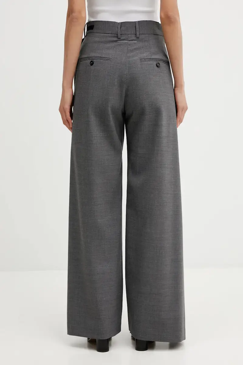 pantaloni con lana Grigio miniatura 3