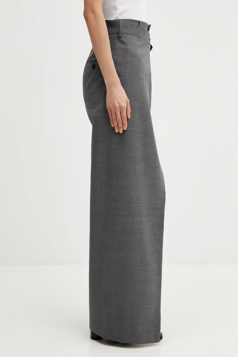 pantaloni con lana Grigio miniatura 4