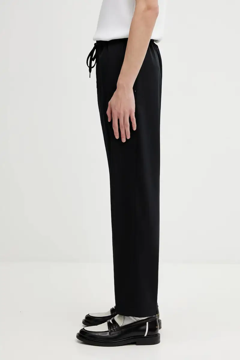 pantaloni con lana Nero miniatura 2