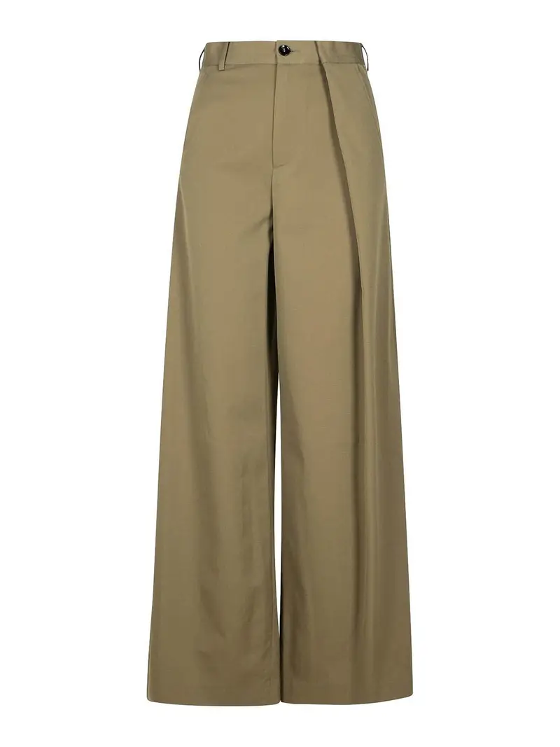 Pantaloni in misto poliestere beige