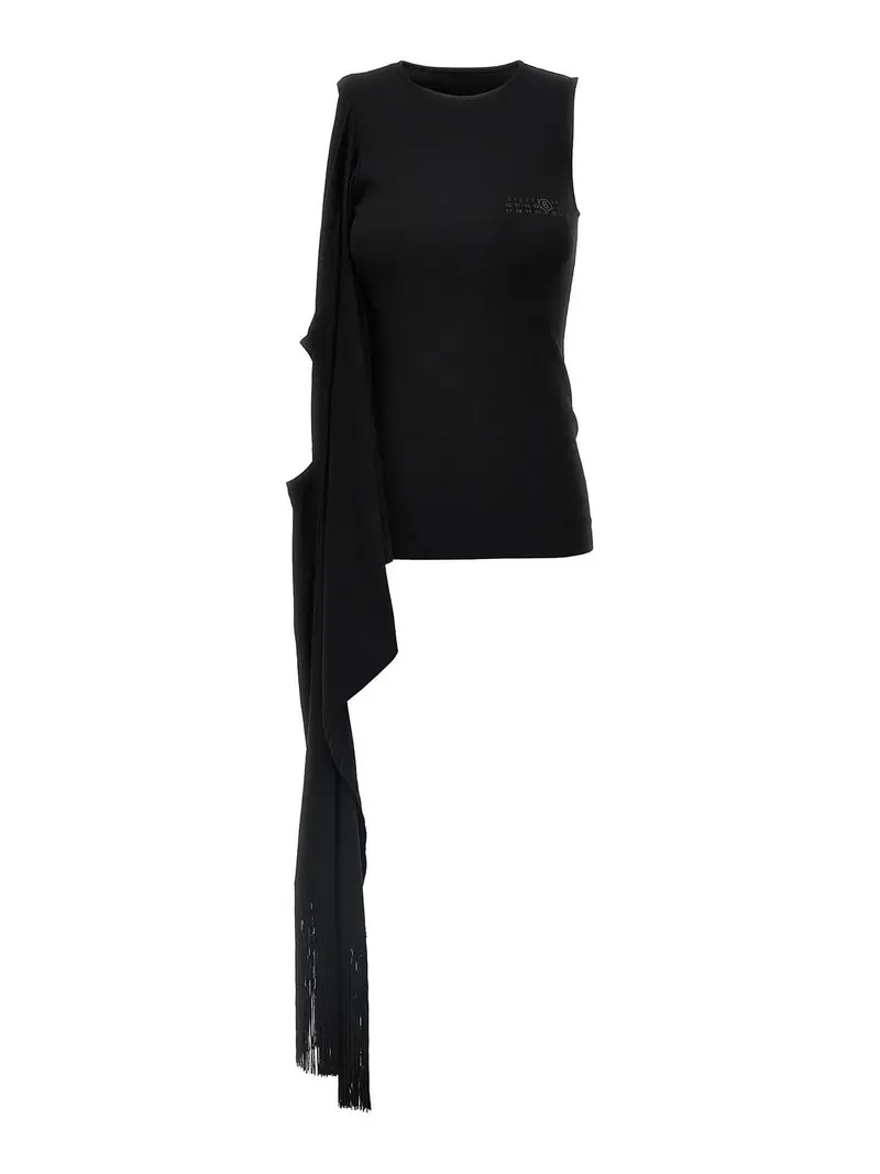 Parte superiore drappeggiata Nero