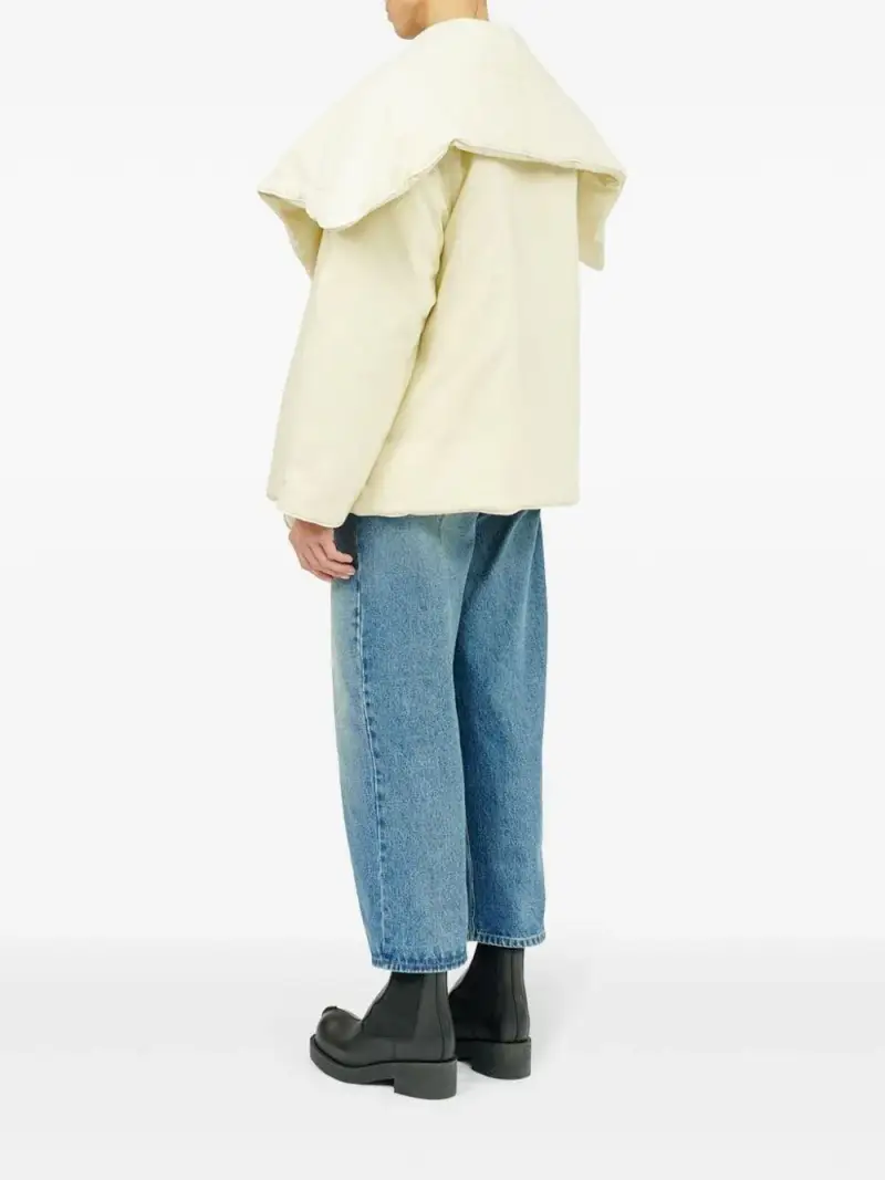 Piumino crema reverse oversize miniatura 2