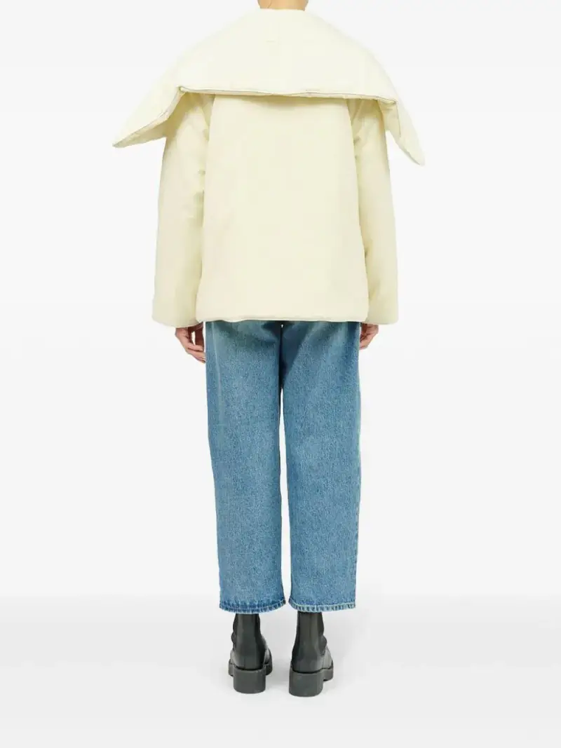 Piumino crema reverse oversize miniatura 3