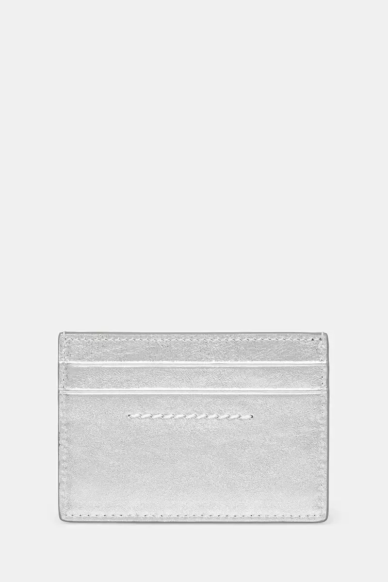 portacarte in pelle Grigio miniatura 2