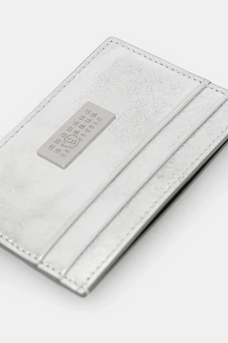 portacarte in pelle Grigio miniatura 3