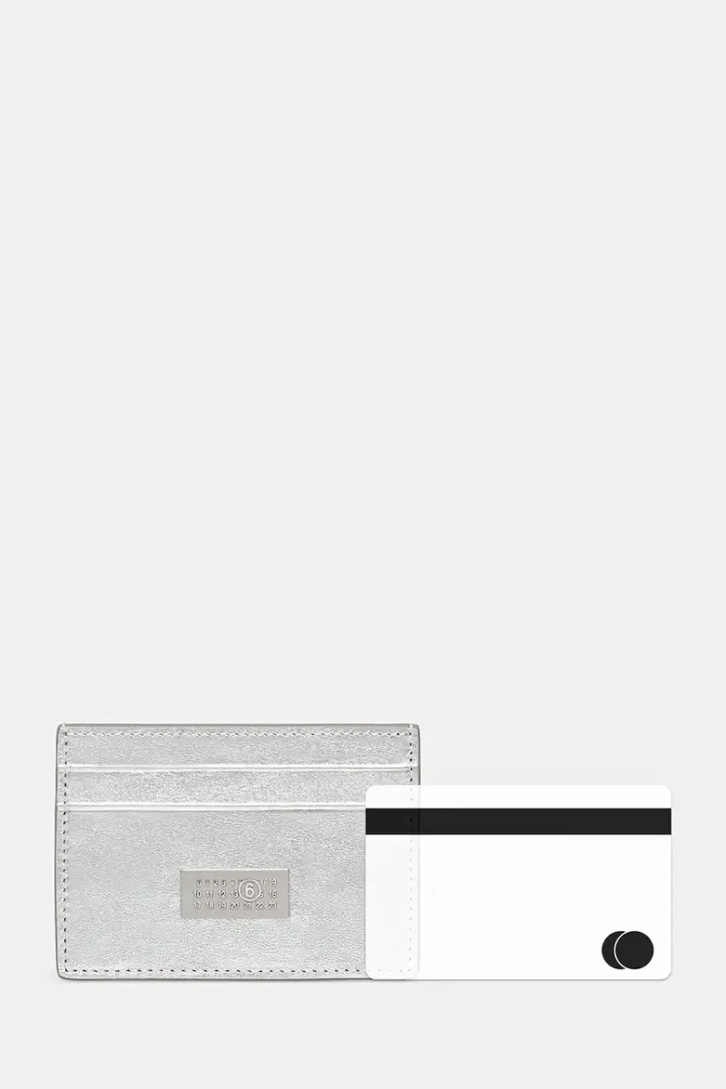 portacarte in pelle Grigio miniatura 5