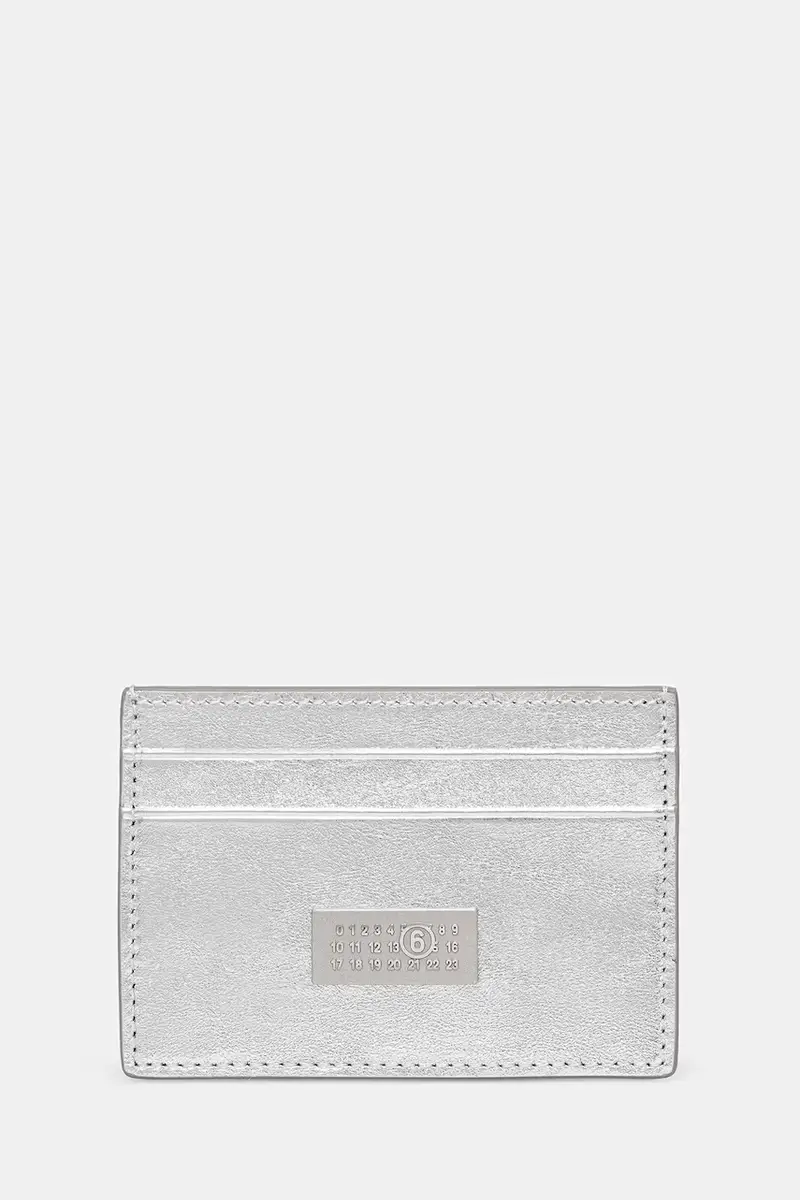 portacarte in pelle Grigio