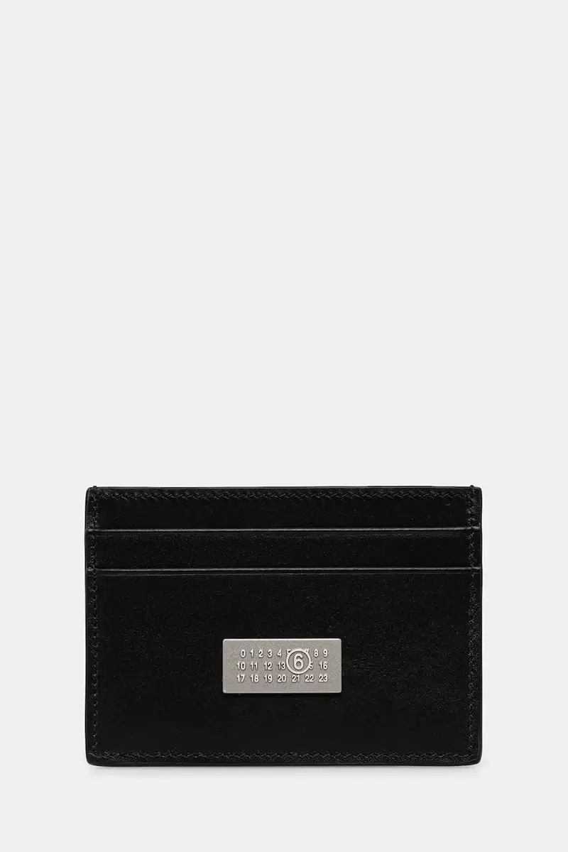 portacarte in pelle Nero