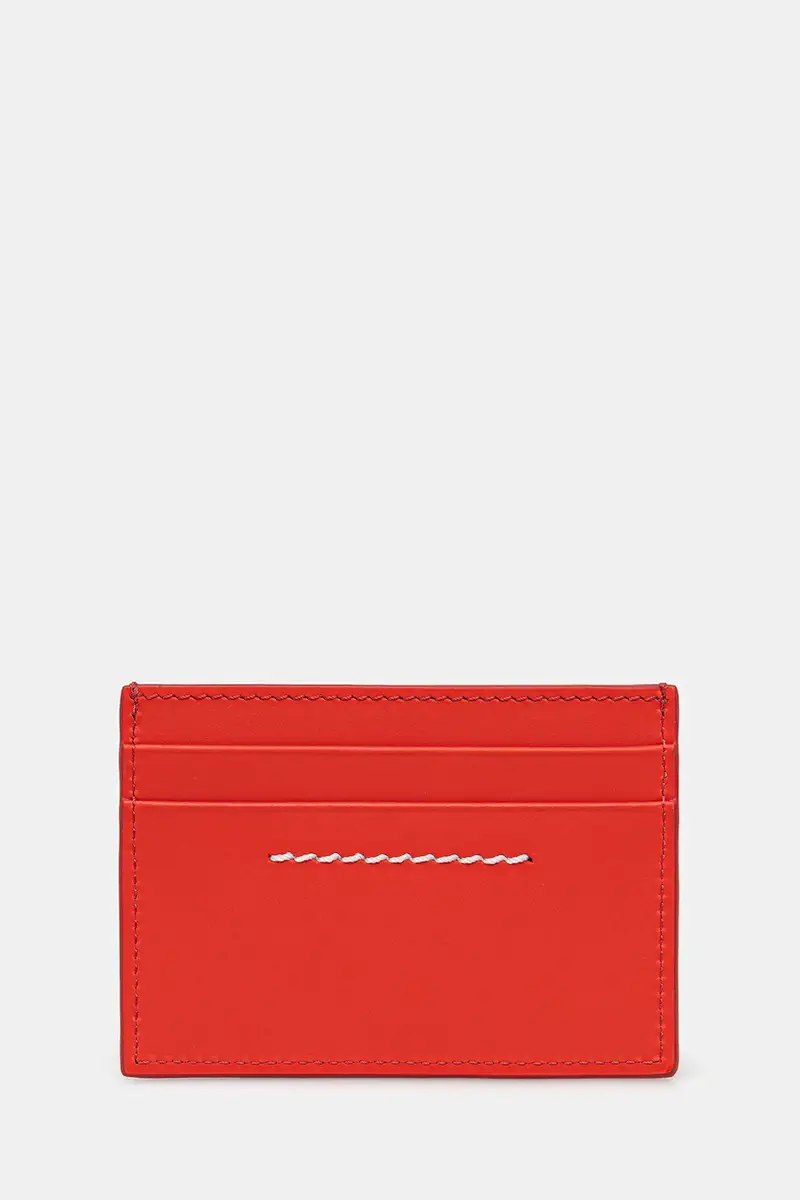 portacarte in pelle Rosso miniatura 2