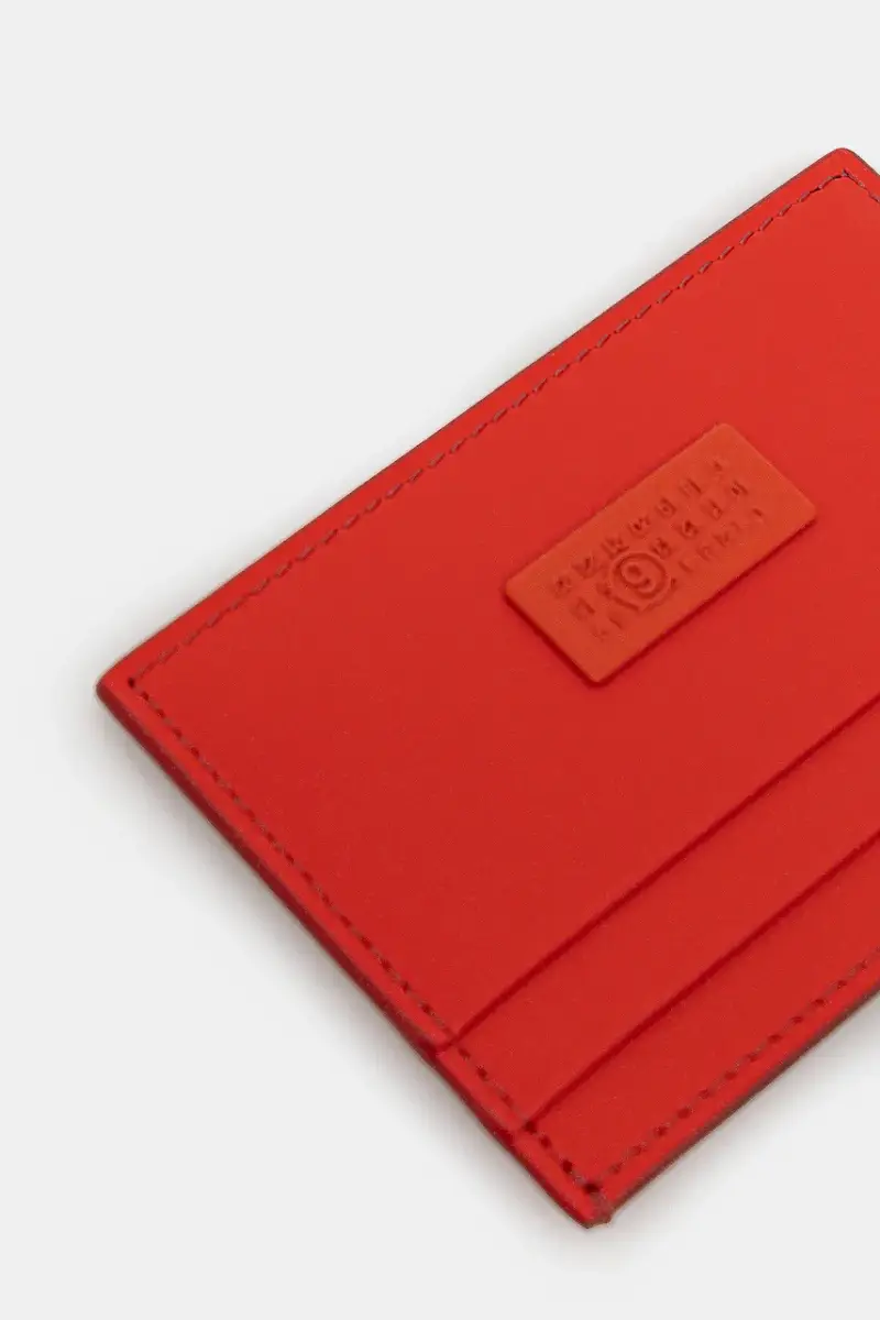 portacarte in pelle Rosso miniatura 3