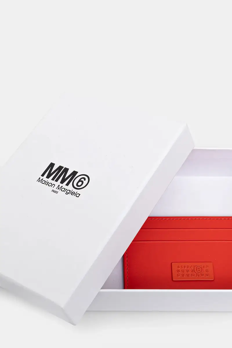 portacarte in pelle Rosso miniatura 4