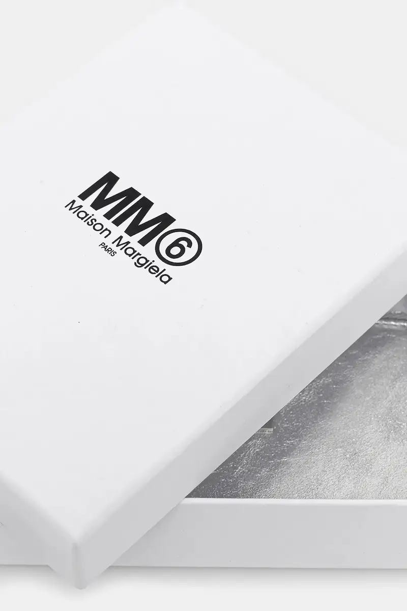 portafoglio in pelle Grigio miniatura 4