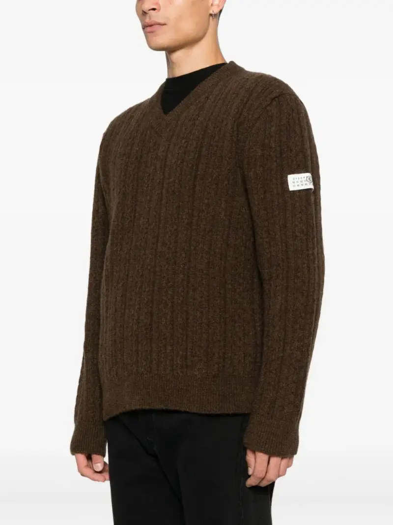 Mm6 Maison Margiela Maglione Moro in Lana miniatura 2