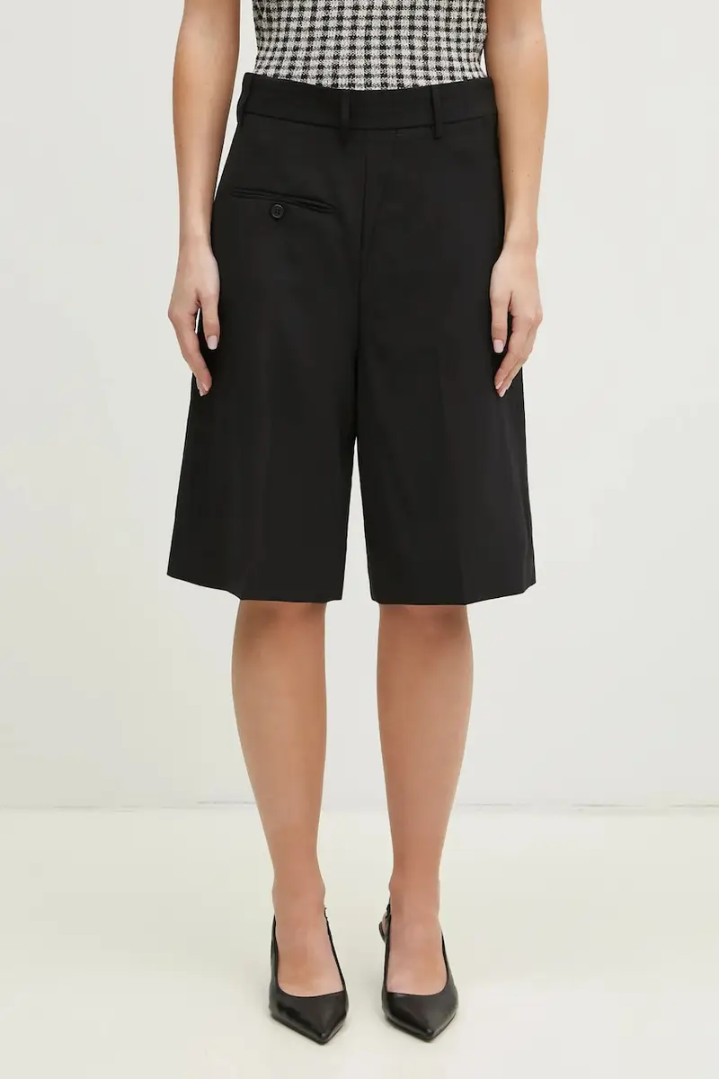 shorts in lana donna colore nero S52MU0125