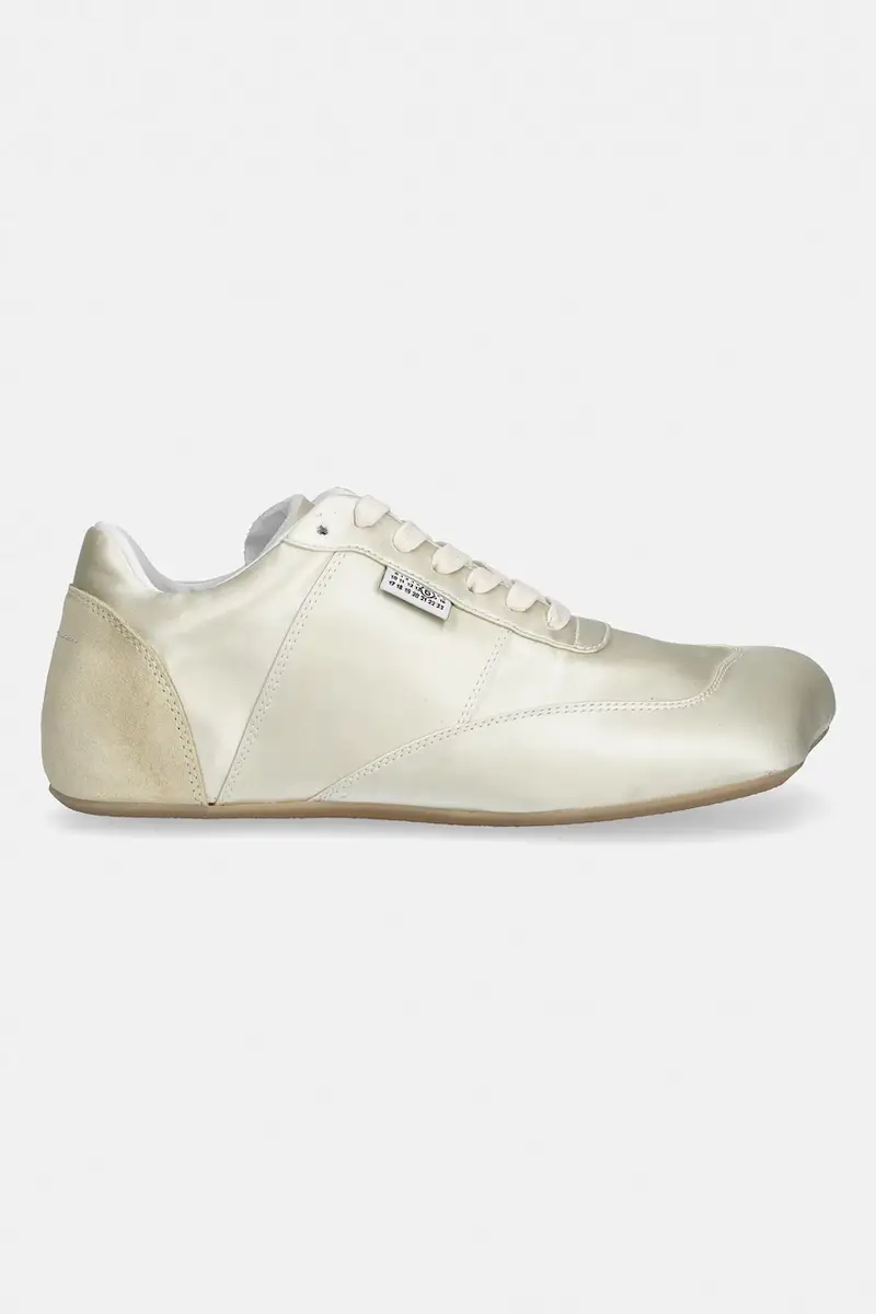 Mm6 Maison Margiela Sneakers beige in pelle miniatura 2