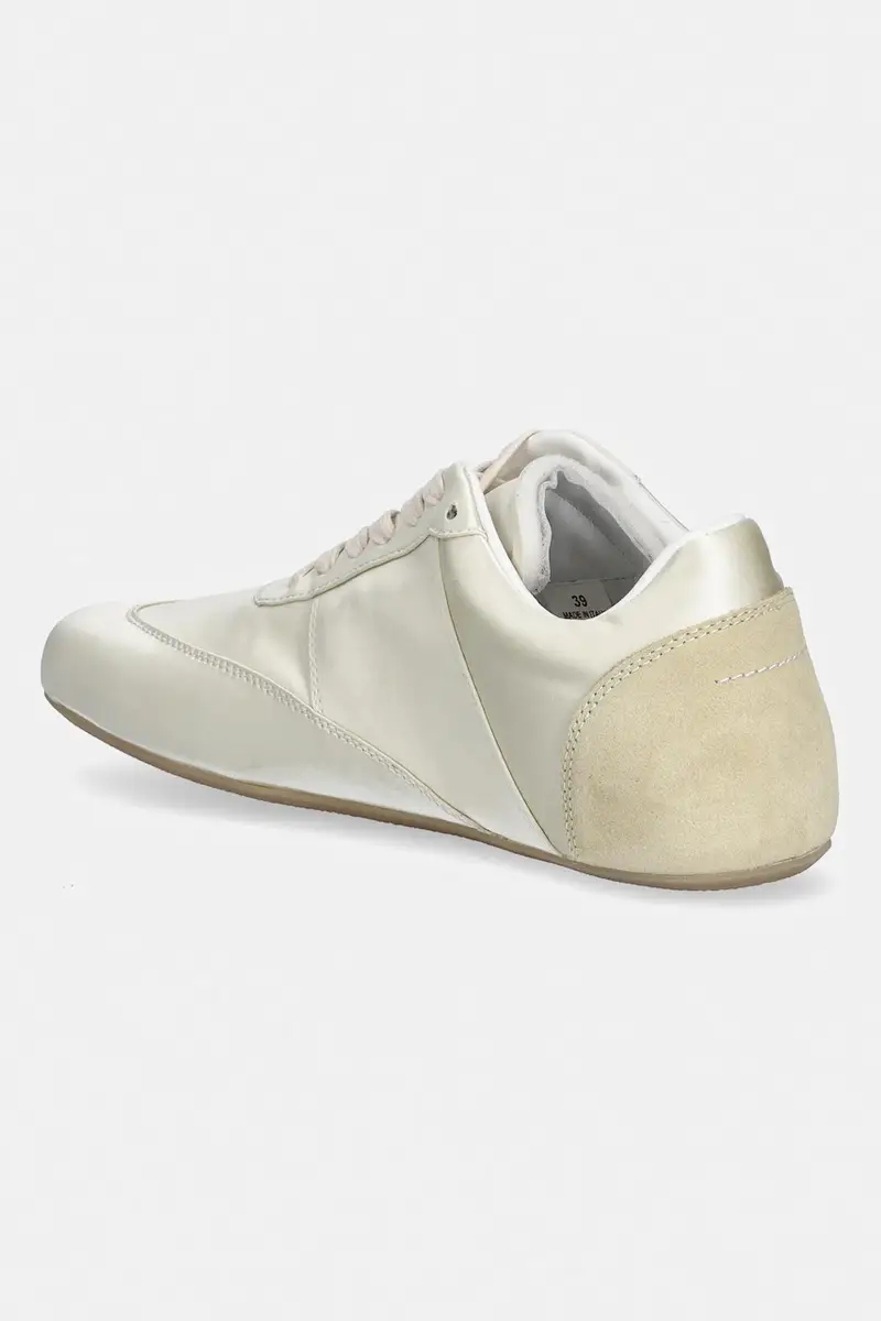 Mm6 Maison Margiela Sneakers beige in pelle miniatura 3