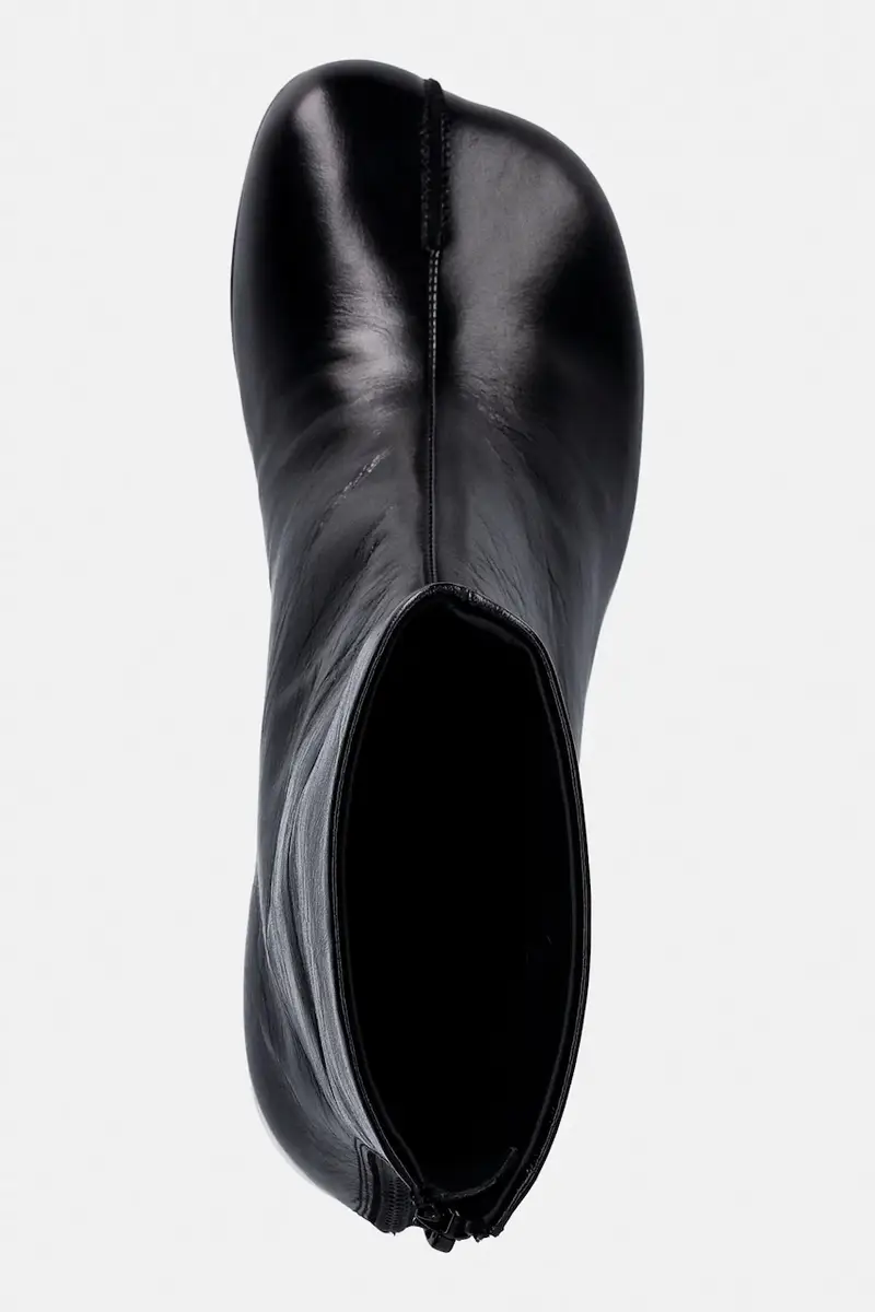 Mm6 Maison Margiela Stivaletti alla Caviglia in Pelle Nero miniatura 4