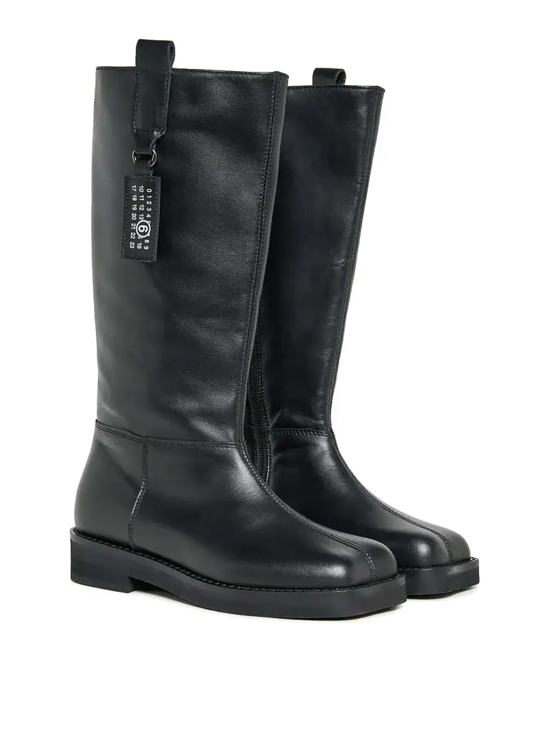 Stivali Con Logo Nero