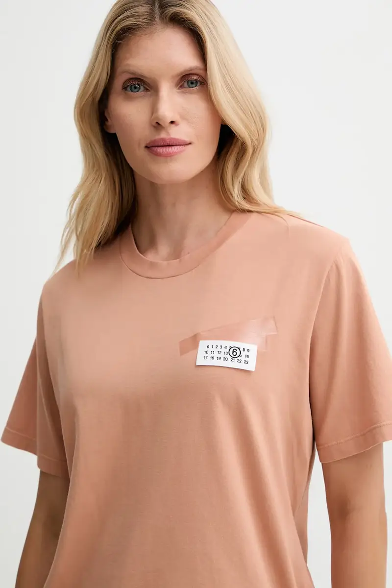 MM6 MAISON MARGIELA T-shirt Donna Arancione 2988090 miniatura 4