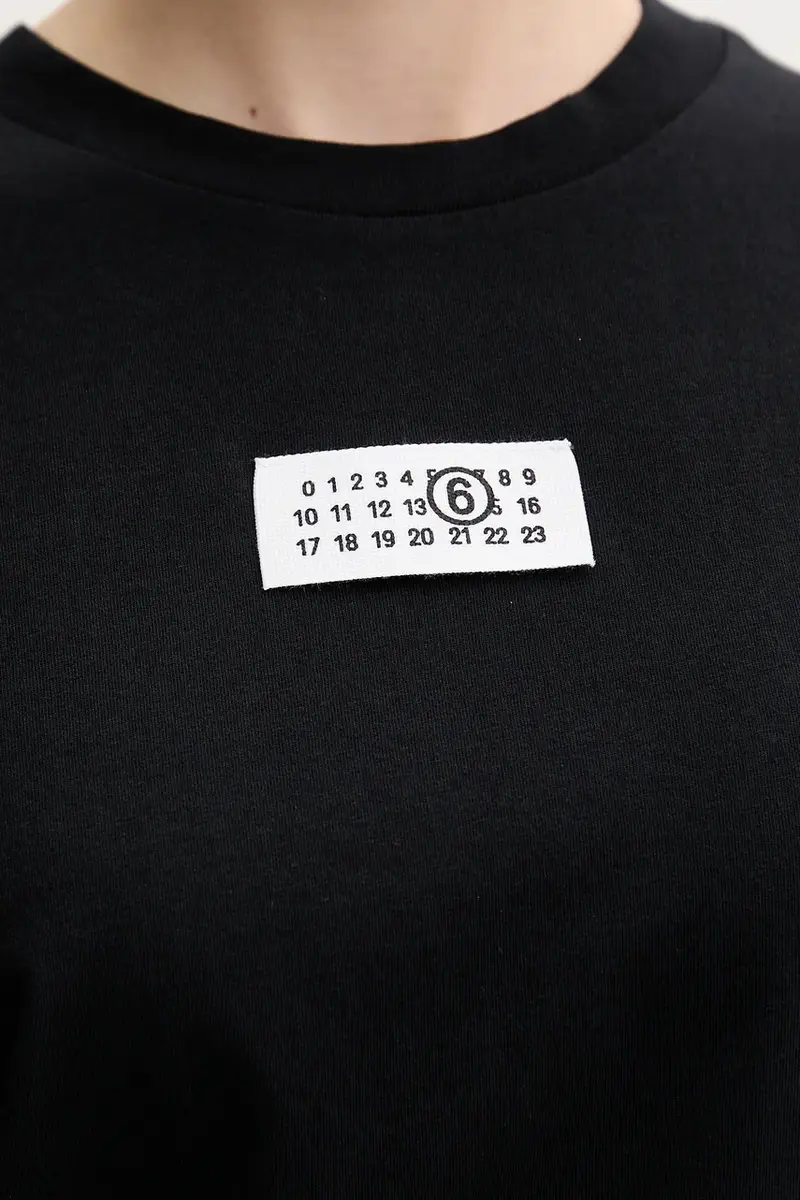MM6 MAISON MARGIELA T-shirt Donna Nero 3327032 miniatura 5