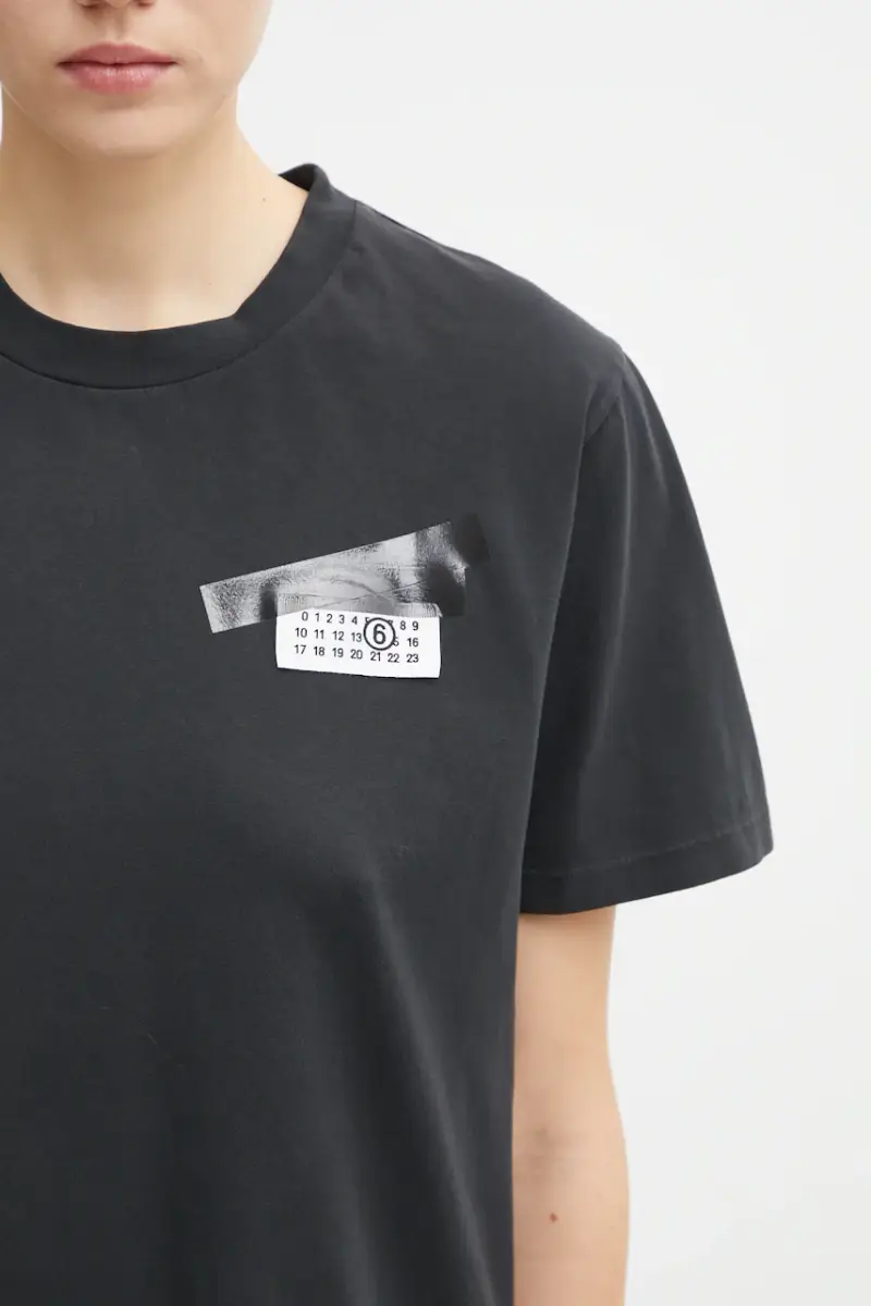 MM6 MAISON MARGIELA T-shirt Donna Nero 3039595 miniatura 4