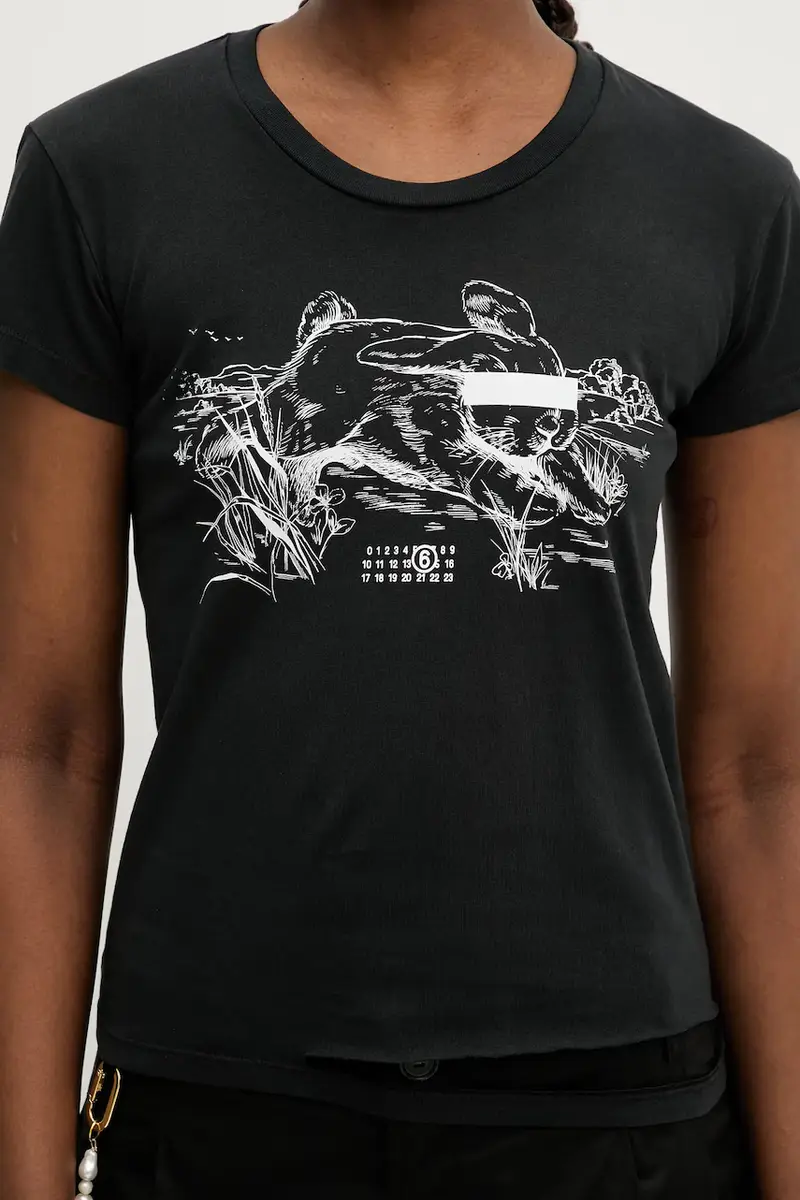 MM6 MAISON MARGIELA T-shirt Nero 3973190 miniatura 4