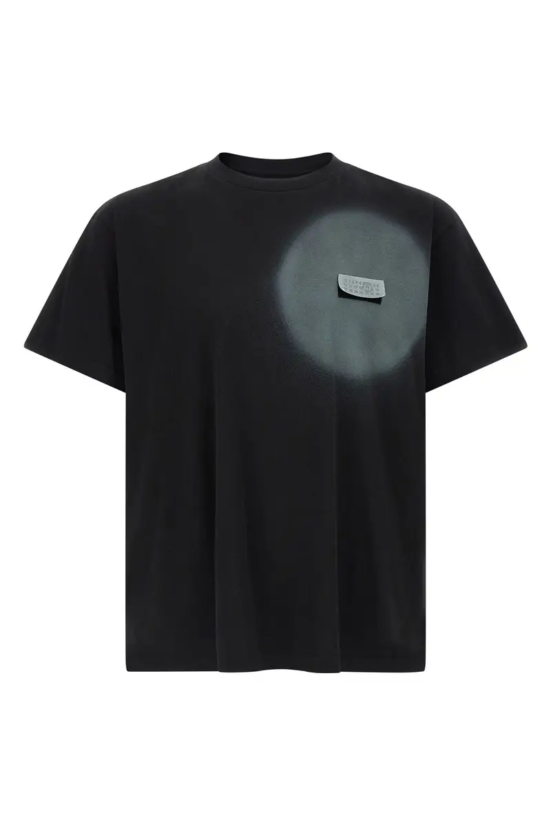 T-Shirt Numeric Signature Mm6 Spray Nero