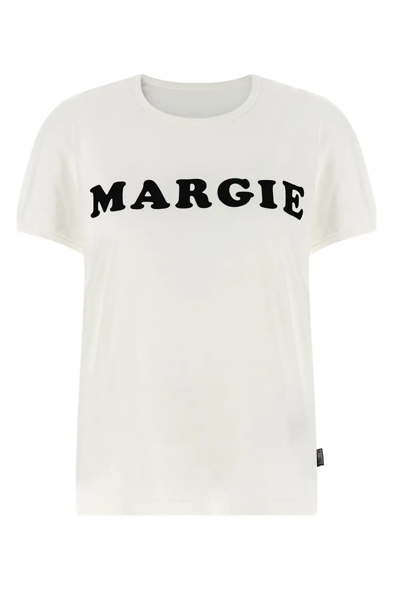 T-Shirt Stampa Ad Arco Bianco