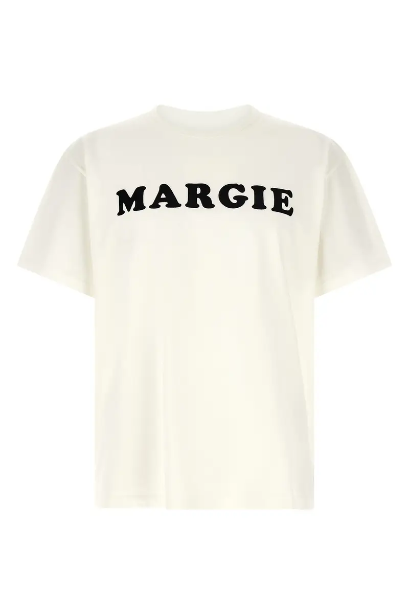 T-Shirt Stampa Ad Arco Bianco