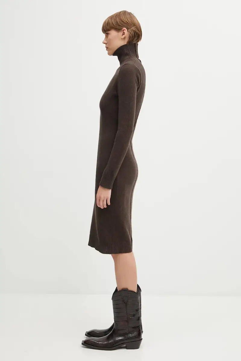 vestito con lana colore marrone S62DD0054.M13187.144 miniatura 2