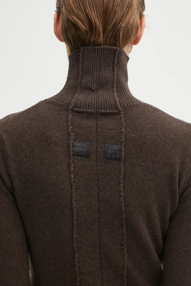 vestito con lana colore marrone S62DD0054.M13187.144 miniatura 4