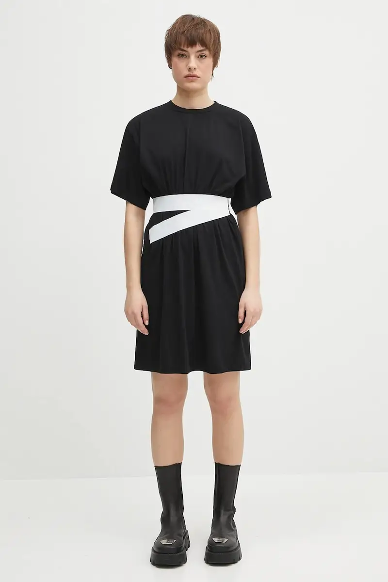 vestito in cotone colore nero S52DA0063