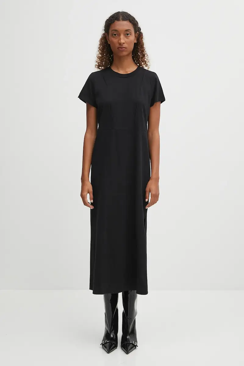 vestito in cotone colore nero S52DD0068.M20050.900